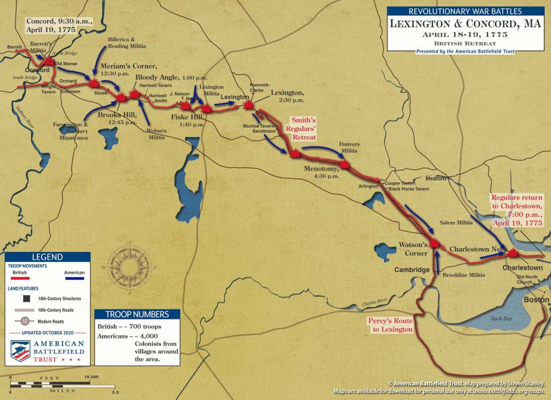 Lexington Concord British Retreat Apr 18 19 1775 American   Lexington And Concord    April 18   19 1775    British Retreat %28October 2020%29 